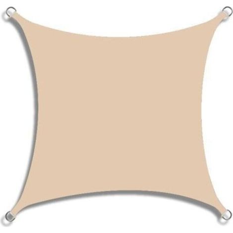 Voile d'Ombrage Rectangulaire Imperméable, Polyester Oxford Protection UV 95 %, Indéchirable, Protection Solaire d'Extérieur pour Jardin, Balcon, Terrasse, Patio, Camping(jaune clair,2.5x3m) (1/5)