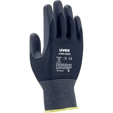 uvex 6057306 unilite / unipur Polyamid, Nitrilschaum Montagehandschuh Größe (Handschuhe): 6 EN 388