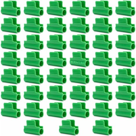 Lot de 45 pinces de serre, clips de serre, clips de protection de rangée de film, clip de barre de filet d'ombrage pour cerceaux de jardin, tunnel de culture, cadre de support, 16 mm (1/5)