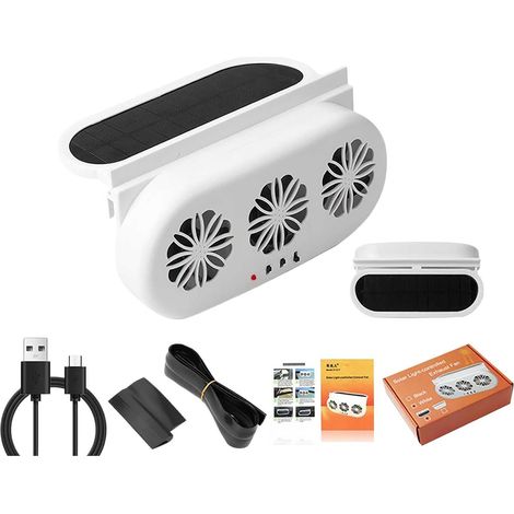 Ventilateur de voiture avec extracteur d'air à énergie solaire, 3 (1/5)