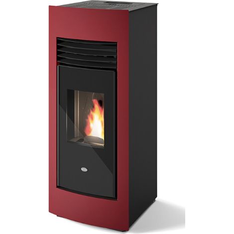 Estufa De Pellet Eva Calòr LETIZIA 9016013300 Acabado Rojo (1/4)