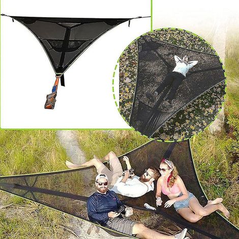 Hamac gonflable de camping à 3 points, portable et multi-personnes