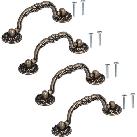 Antike Bronze-Schubladengriffe – 4 Sets für Schränke und Schiebetüren
