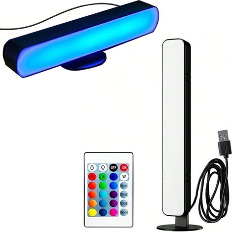 Barre Lumineuse LED RGB – Multicolore Horizontal/Vertical – Rythme Musique, IR USB – Déco Murale ou Salon (1/5)