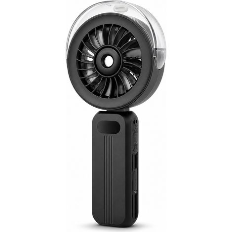Ventilateur Brumisateur Pliable Rechargeable pour Maquillage Noir (1/5)