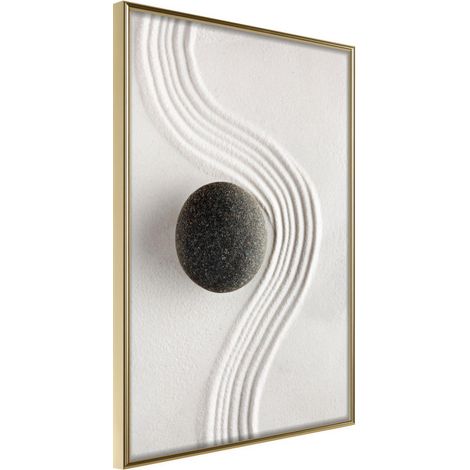 Affiche Murale Encadrée "Zen Garden" 21 x 30 cm Or