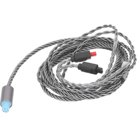Câble de remplacement audio amélioré à 4 conducteurs en cuivre plaqué argent avec fiches 3,5 mm, 2,5 mm et 4,4 mm pour ATH IM04, IM03, IM02, IM01, IM50 et IM70 (1/5)
