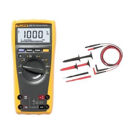Multímetro digital Fluke FLK-179/TL-223 amarillo de alto rendimiento