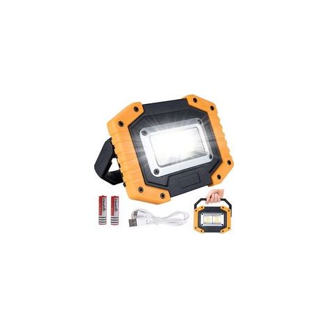 Projecteur LED rechargeable 30W 2000LM – Étanche IP65 – 3 modes d'éclairage – Portable pour chantiers et camping – Alimentation USB (1/5)
