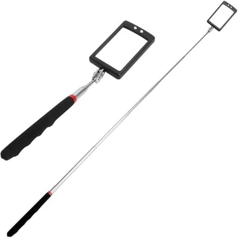 2 PCS Miroir d’Inspection Télescopique avec LED, 360 Degrés Lumière, Extensible 80 cm Éclairage pour Inspection sous Voiture, Atelier, Espaces Étroit - (1/5)