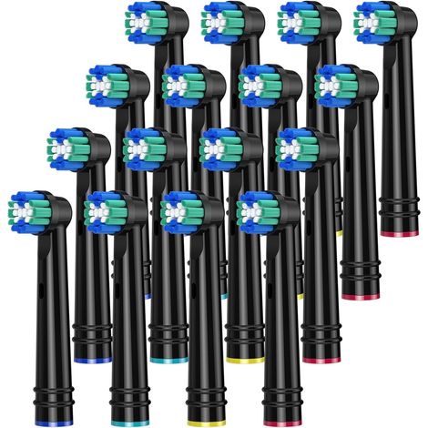 Tête de brosse de remplacement, 16 paquets de têtes de brosse à dents électrique, têtes de brosse Classic Precision Clean pour, Vitality Pro Smart Genius Series (1/5)