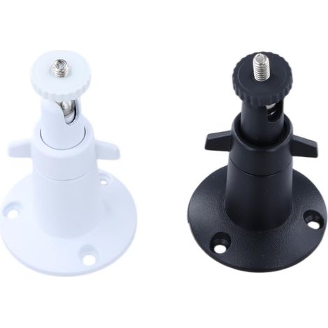 2 Supports Muraux pour Caméra, Fixation 360° Réglable pour Système, Caméras Support Blanc avec Filetage 1/4 Pouce (1/5)