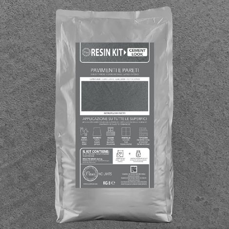 Kit Resina Cemento Fleur in Polvere per Pavimenti Pareti Piastrelle - Colore: Metropolitan Poetry - Formato: 8 Kg