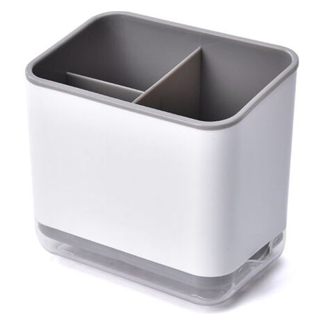 Sollbry Porte Ustensiles, Egouttoir Couvert, Range-Couverts Multifonctionnel à 3 Compartiments pour Égoutter les Couverts (Gris) (1/5)