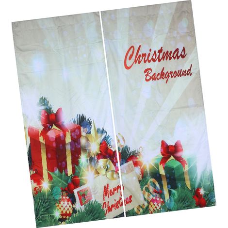 Wasserdichter Weihnachtsvorhang, Fensterdekoration, Weihnachtsschmuck, Wohnzimmer-Festtagsdekoration, S5 150 x 166 cm (1/5)