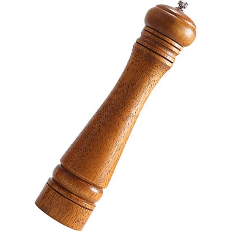 Moulin à poivre en bois de 25 cm, réglable et portable, pour sel, sel de mer, sel de l'Himalaya, poivre noir et poivre rouge. (1/5)