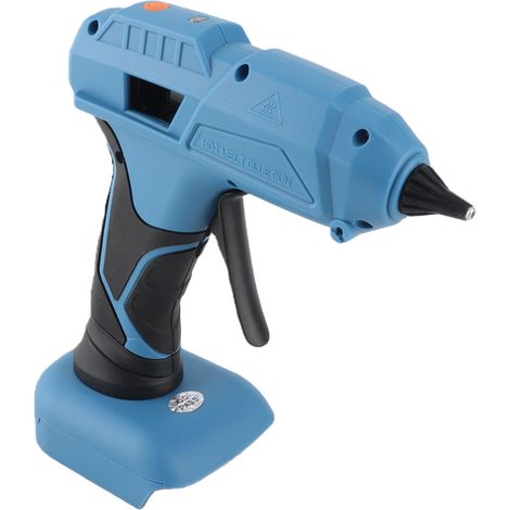 Pistolet à colle chaude sans fil 100 W haute température avec 5 bâtonnets, outil de décoration festif DIY, compatible avec la batterie BL1830B. (1/5)