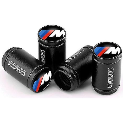 SBSGV Convient aux BMW nouvelles séries 3 et 5, X1, X3, X4, X5, X6 et X7, bouchon de vis décoratif en métal pour noyau de pneu (norme BMW M [noir] 8 pièces) (1/4)
