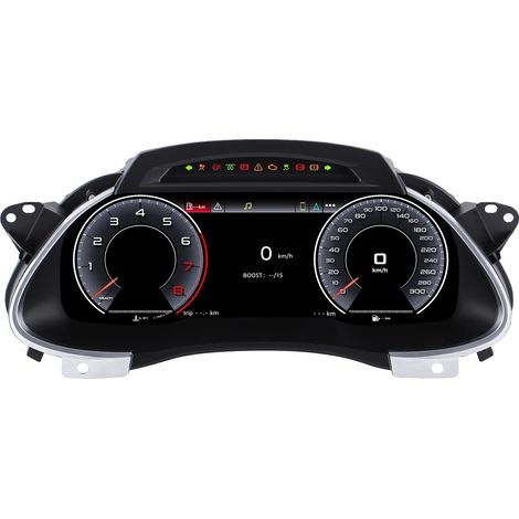 Carplay, Tableau de bord numérique, Écran HD de 12,3 pouces, Compatible avec Audi A4 2009-2012, Support CarPlay et Android Auto, grappe (1/2)