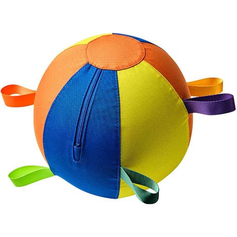 Ballon Pour Chien - Jouet Interactif Gonflable Bleu Orange - Exercice Plein Air Pour Chiens Moyens Et Grands - Taille S 45 Cm (1/5)