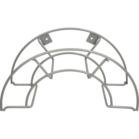 Supporto per tubo flessibile da parete in metallo 1/2 grigio luna (1/3)