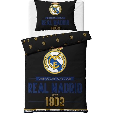 Parure de lit REAL MADRID 140 x 200 cm en coton double face (1/2)