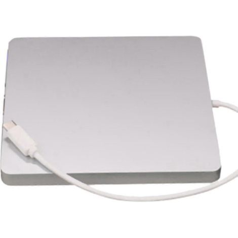 Lecteur CD/DVD externe USB Type C portable, sans pilote, pour PC portable Windows, argent (1/5)