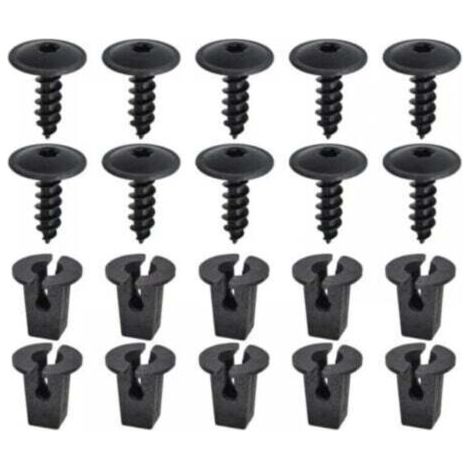 Jeu de 10 clips et vis autotaraudeuses pour Volkswagen Audi (N90974701) (1/4)