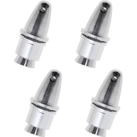 Lot de 4 adaptateurs d'hélice de 3,17 mm en Aluminium pour contrôleur de Vitesse de Moteur électrique, Accessoires pour Moteur électrique (Ouverture de 3,17 mm et axe de Sortie de 5 mm (1/4)