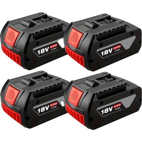 Batteria ricaricabile, 18 V, capacità 8,0 Ah, 4 batterie da 8,0 Ah (1/2)