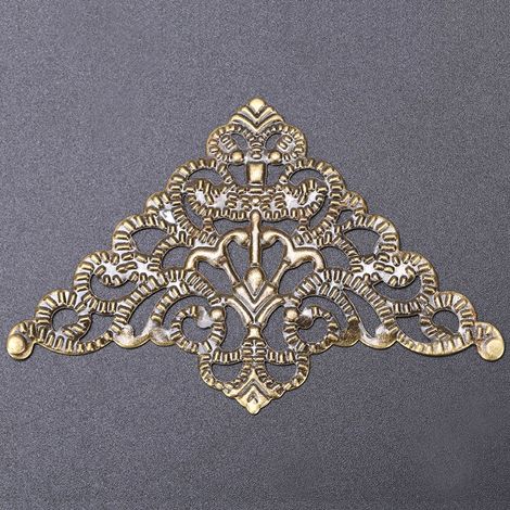 Protection d'angle décorative pour boîte à bijoux style vintage (laiton antique) (1/5)