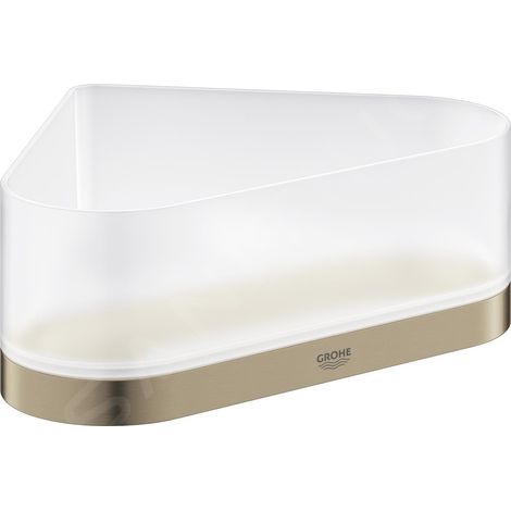 Étagère d'angle pour douche Selection 41038 avec support en nickel brossé (1/4)