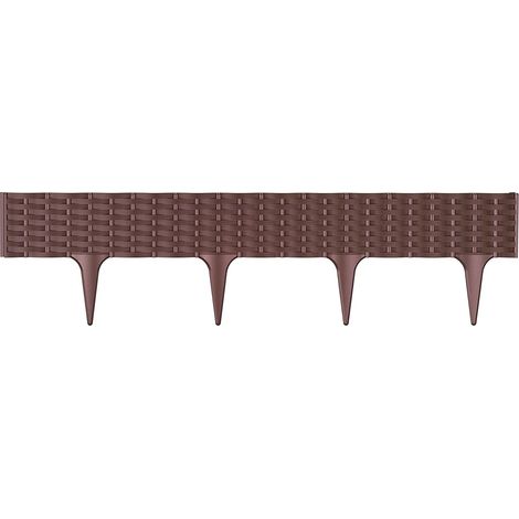 IBRA Rattan-Gartenzaun Braun (1/5)