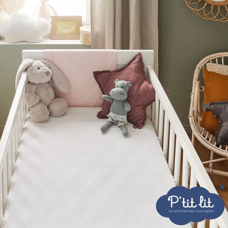 Protège matelas bébé cododo – Alèse imperméable et anti acariens – Bouclette éponge coton – 100% silencieux et respirant – Lavable à 60° – P'Tit Lit