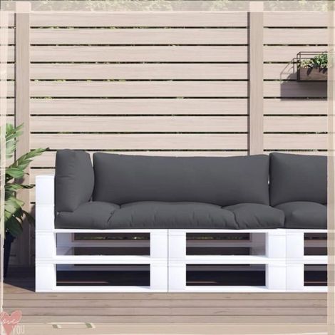 360944 Coussins de palette lot de 3 anthracite tissu (1/5)