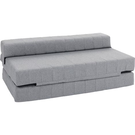 Canapé-lit 2 en 1, supportant jusqu'à 250 kg, aspect lin, pour 2 personnes, idéal pour le salon ou la chambre.