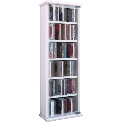 Holz CD DVD Regal Classic Glastür (1/2)