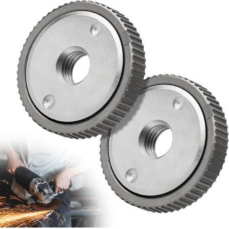 Écrou de serrage rapide 2 pièces pour meuleuse d'angle - Compatible avec filetage 14, accessoires pour disque à tronçonner le bois - OUYLAF (1/4)