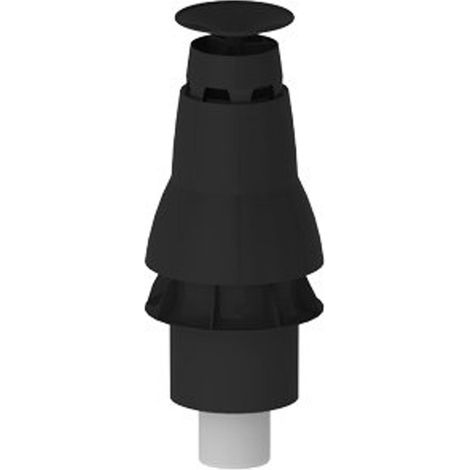 Burgerhout Skyline HR chapeau de cheminée Ø100mm/170mm PP tuyau de fumée raccord pot en grès noir