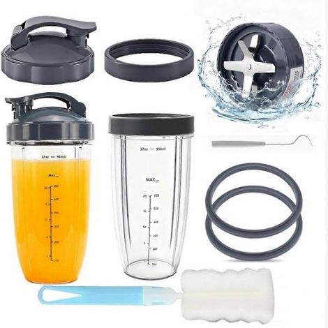 Mixeur tasses pièces de rechange pour Nutribullet mixeur 600W et Pro 900W remplacement tasses lame ensemble (1/5)