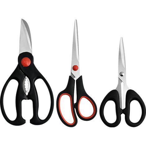 Ensemble de ciseaux de cuisine (3 pièces) avec coffret cadeau (1/5)