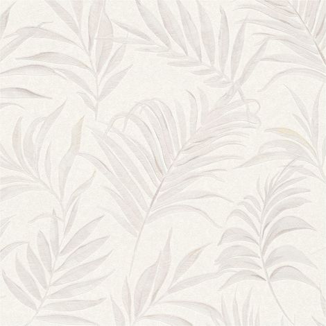 Nature wallpaper wall Profhome 791081 hot embossed non-woven wallpaper textured with floral ornaments shimmering white oyster white 5,33 m2 (1/5)