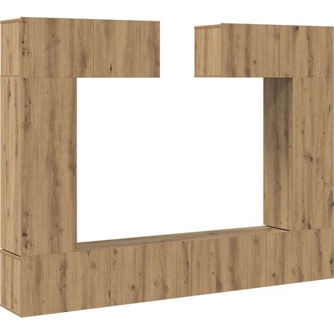 TV-Schranksystem 6 pcs Artisan-Eiche 200 x 30 x 150 cm vidaXL (1/5)