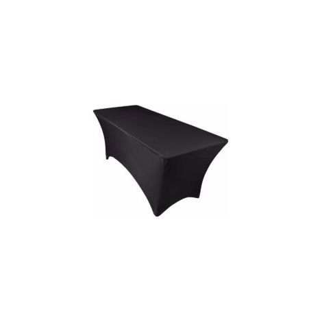 Tischdecke für 183 cm Klapptisch – schwarz, elastische Tischdecke, Tischdecke für Clubs und Restaurants – Crezuo (1/4)
