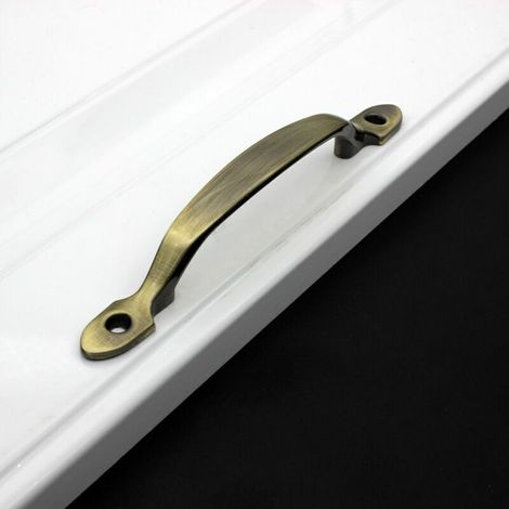 Poignée de porte de grange - Poignée en fonte robuste de 6,2 pouces pour portes, portails, cltures, garage antique en métal, placard extérieur intérieur, jardin (lot de 2 poignées avec vis, (1/5)