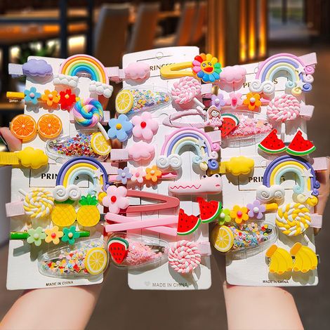 Conjunto de 39 pinzas para el cabello de bebé niña, accesorios coloridos y adorables  Multicolor (1/5)