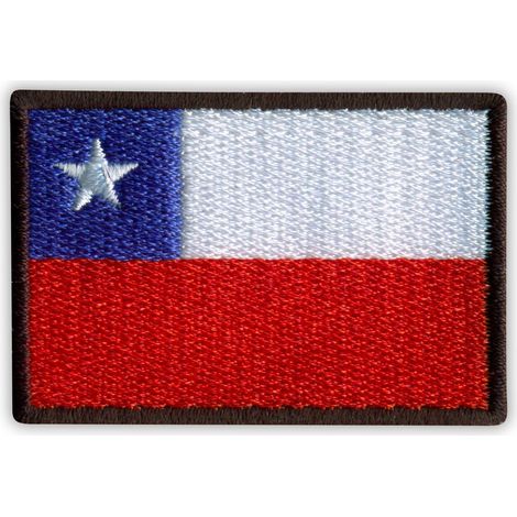 Chilenische Flagge als Aufnäher – 5 cm – zum Aufnähen – gestickter Aufnäher/Abzeichen/Emblem