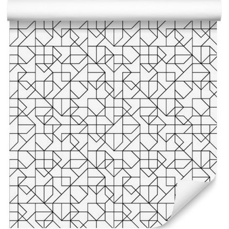 Carta da parati con motivo geometrico astratto per soggiorno e camera da letto, 50x1000 cm. (1/5)