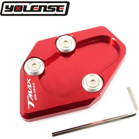 (Rouge) Compatible avec YAMAHA TMAX530 T-MAX530 TMAX 530 T-MAX 2015 2016 - Béquille latérale, extension et support - Maxpower (1/3)