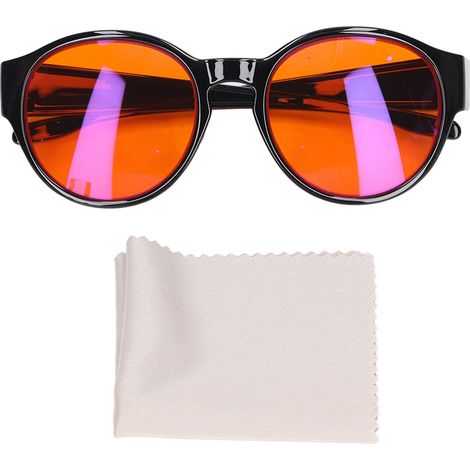 Lunettes anti-lumière bleue 400-500 nm, résistantes aux UV et aux radiations, pour gamers et utilisateurs d'ordinateurs, avec verres ronds pour la lecture. (1/5)
